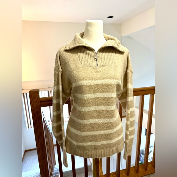 Common Threads Striped 1/4 Zip Sweater - Picture 1 of 5
